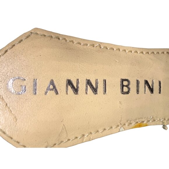 Gianni Bini Caged Booties Lace-Up Boho Open Work Lace Up 6.5 Stiletto Leather - Picture 8 of 9